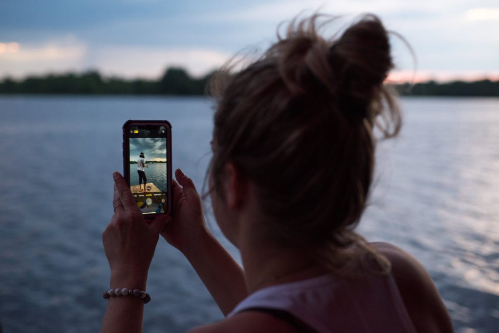 landscape sunset people woman